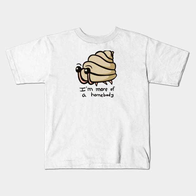 Hermity Homebody Kids T-Shirt by Nightgong